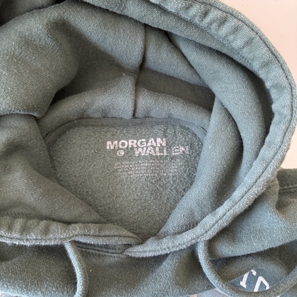 Morgan Wallen One Thing at a Time 2024 Tour Hoodie Sweatshirt Green Size Large - Picture 3 of 4